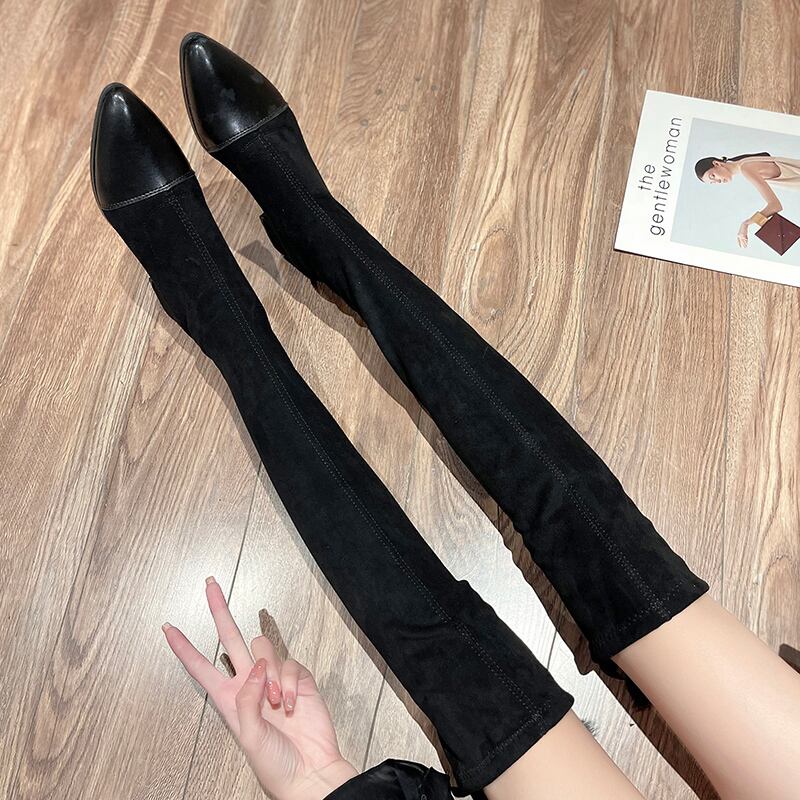 ソックス オータムレッドブーツスタイル薄手 靴 シューズ ハイヒール 秋物 タイツ ストッキング 部族の婦人靴52017354933