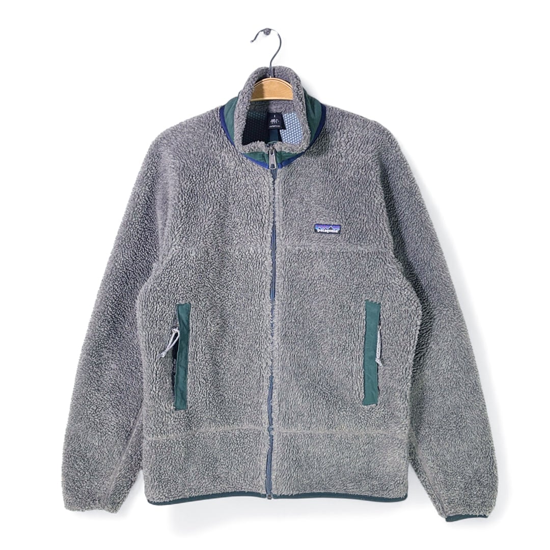 90s パタゴニア USA製 ヴィンテージ レトロX フリースジャケット グレー PEF 防風 フルジップ PATAGONIA サイズS 古着 DD0445