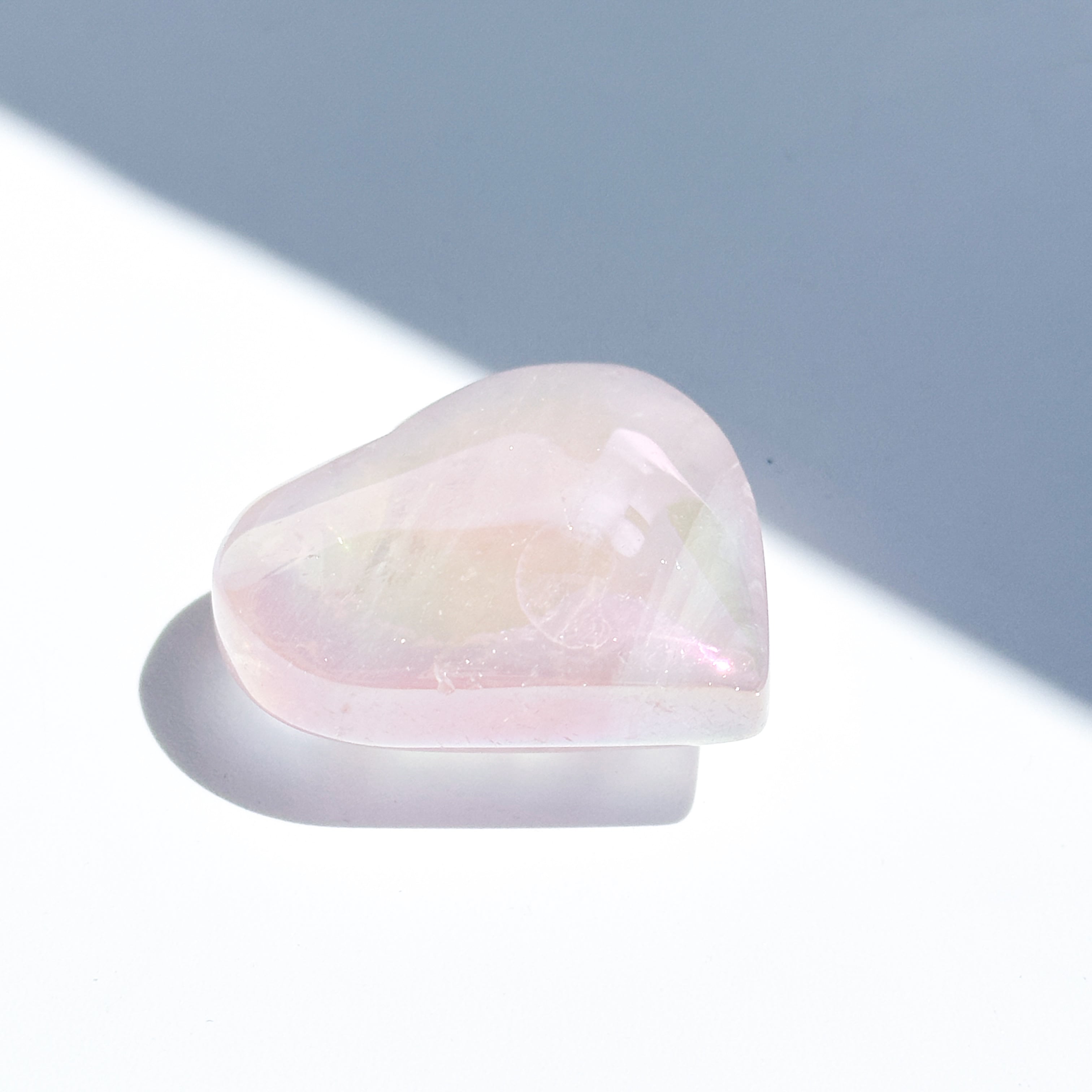 エンジェルオーラハートローズクォーツ 178g 天然石 パワーストーン ♡エンジェルオーラローズクォーツ ハート82♡ Angel Aura Rose Quartz