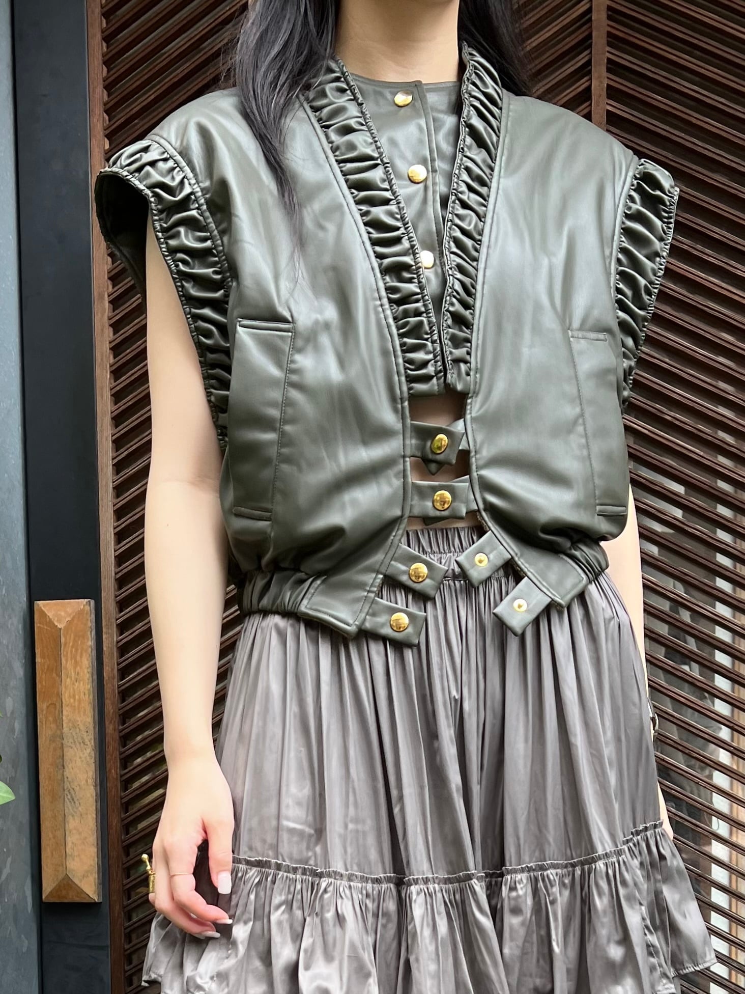 23AW再入荷】 FUNIE TANAKA フミエタナカ / GATHER VEST | TRENT 