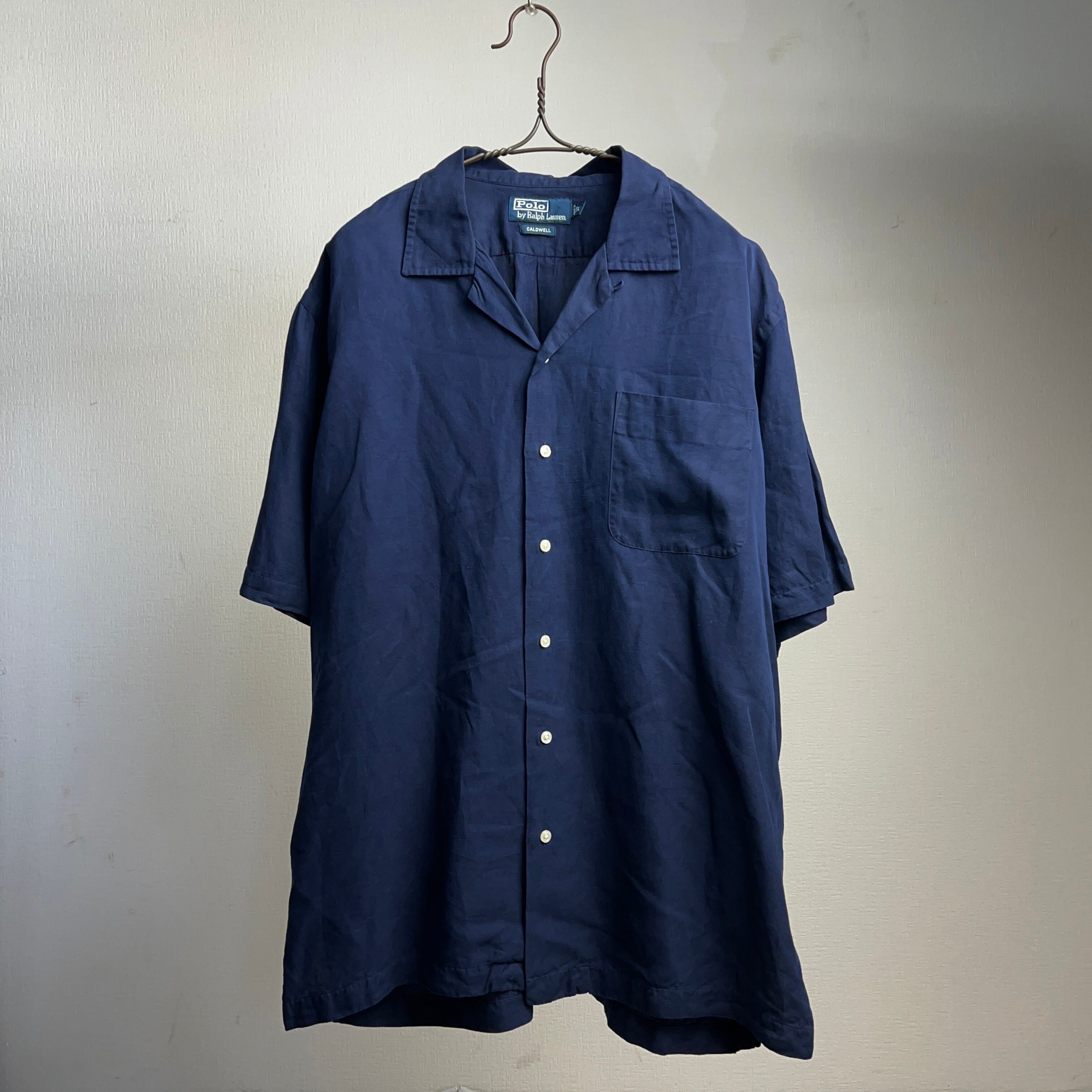 90's “Polo Ralph Lauren” CALDWELL S/S SHIRT SIZE L ラルフ