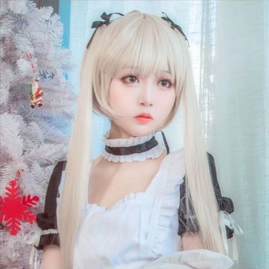 SEASONZ メイド服 ロリータ コスプレ ハロウィーン 文化祭 学園祭 ウイッグ かつら ヘアネット付き メイドカフェ コンカフェ イベント衣装 ガーリー 甘め