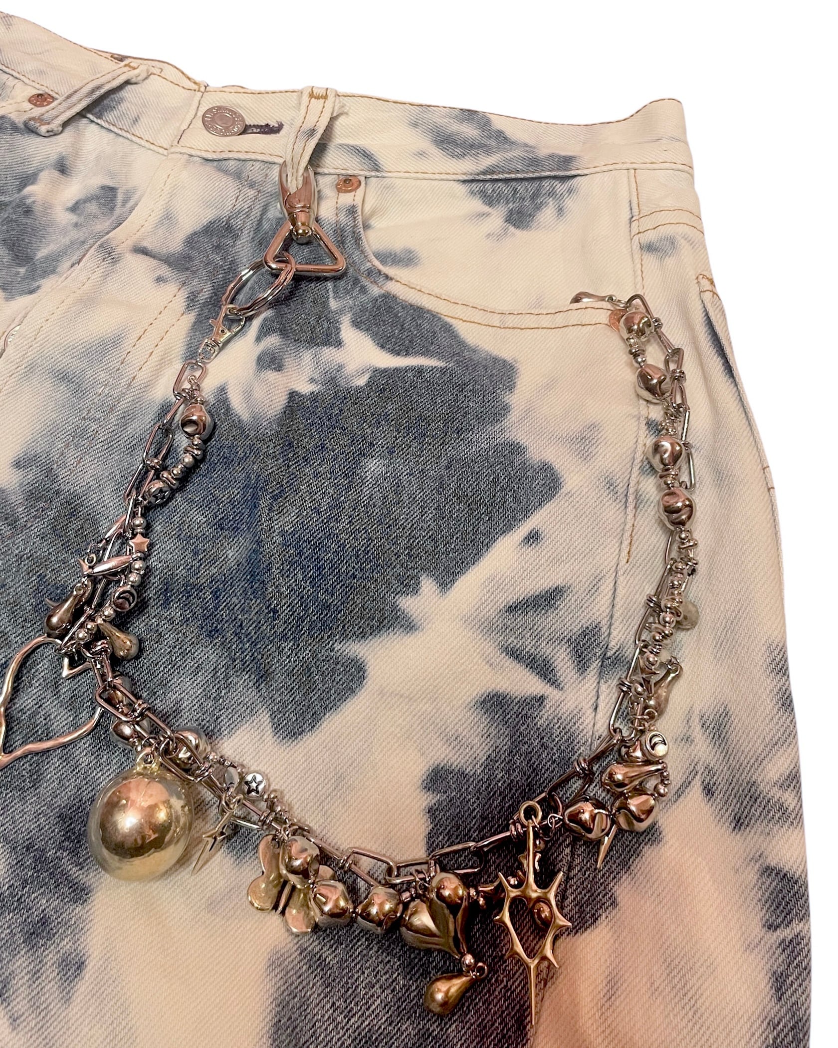 Chunky Charm Necklace〈Silver〉