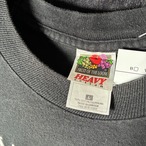 90s CANADA製　FRUIT OF THE LOOM ヴィンテージメッセージTシャツ　刺繍　黒　L
