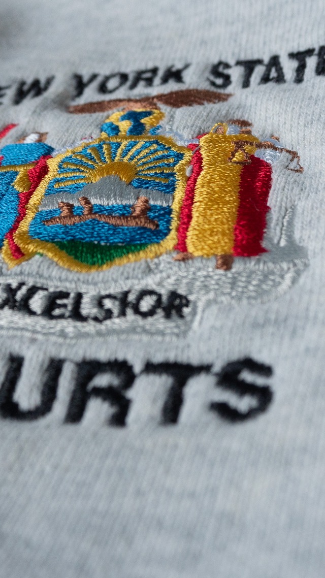 "NEW YORK STATE COURTS" '90s vintage Sweat stadium jumper