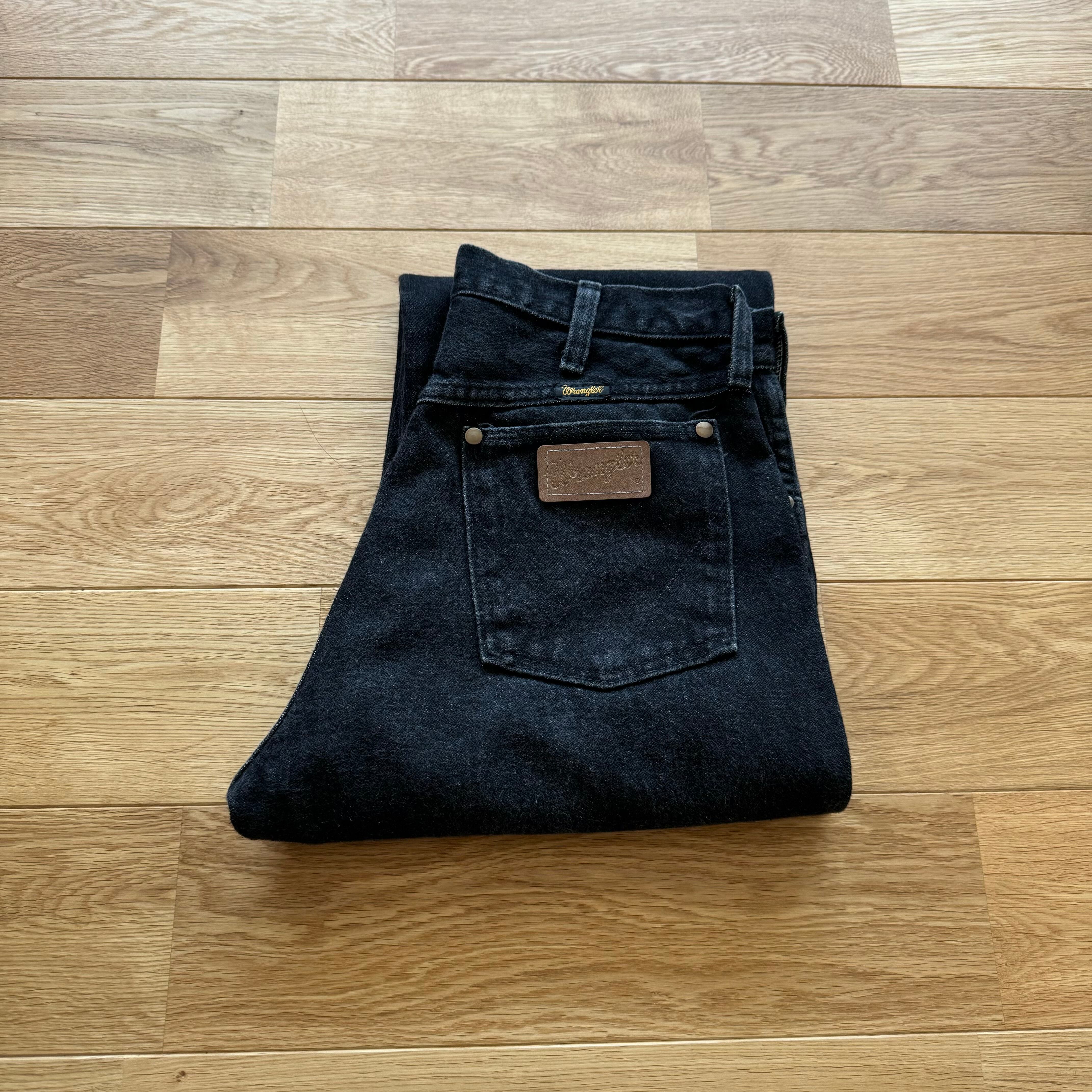 "Wrangler 13MWZ PB" Black jeans made in USA/W33