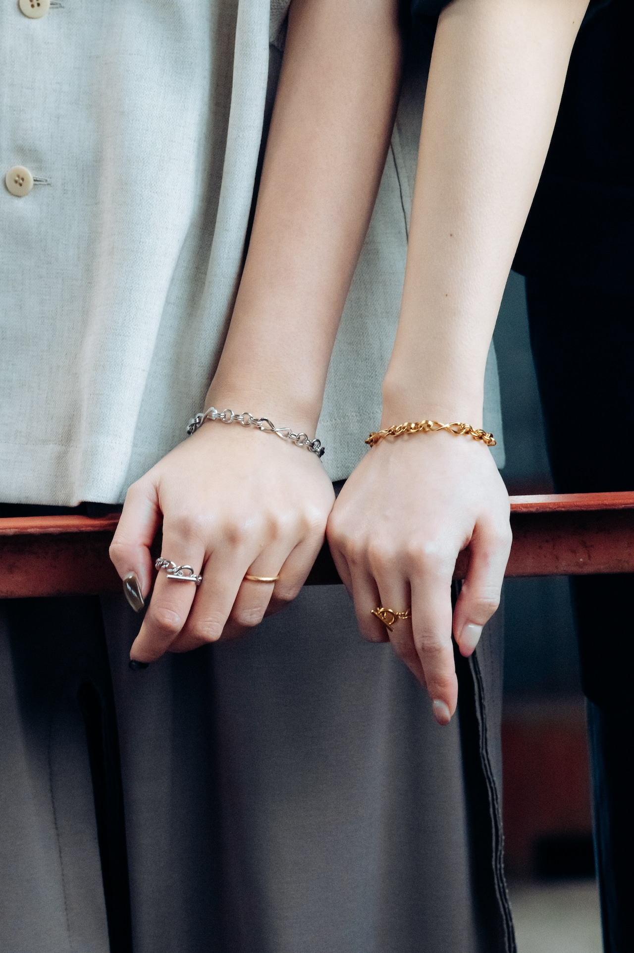 『繋がりの軌道』 orbit chain bracelet