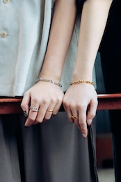 『繋がりの軌道』 orbit chain bracelet