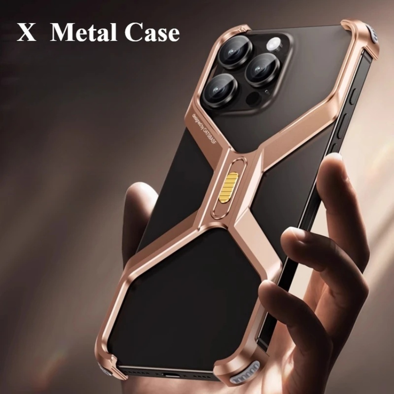 ◆iPhone 16/Pro/Pro Max◆ X-Shaped Aluminum Phone Case / X-シェイプ アルミニウム スマホケース