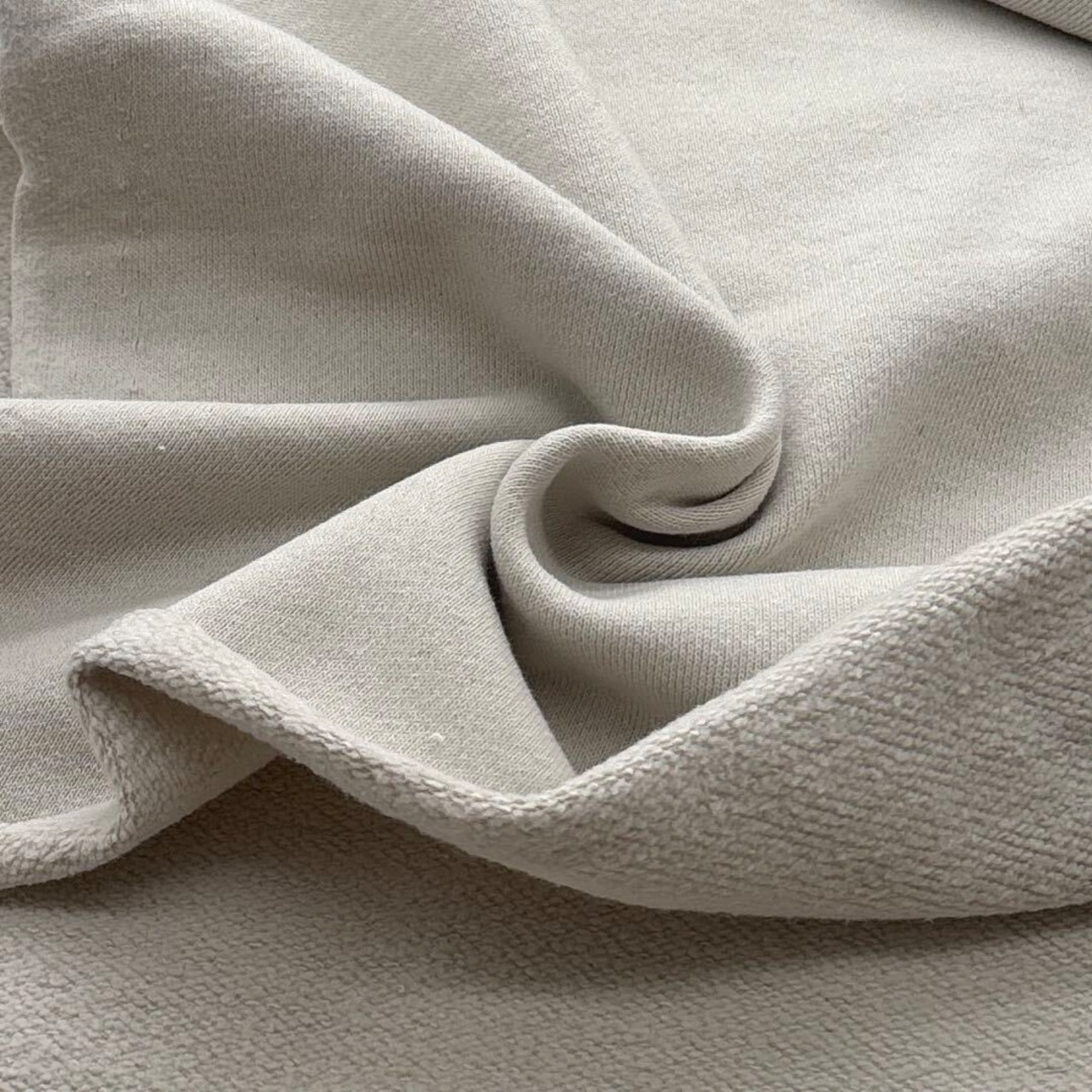 ★TC061◆3.5m◆ラスト1点◆綿100%裏毛裏起毛ニット生地◆ミストグレー