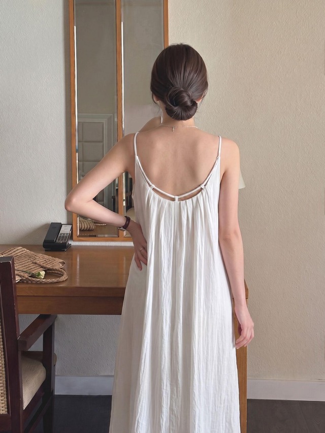 Gathered Camisole Long Dress