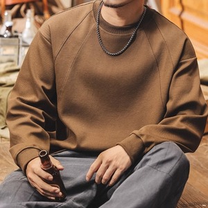 ラグランスリーブ 無地スウェットトップス 10224