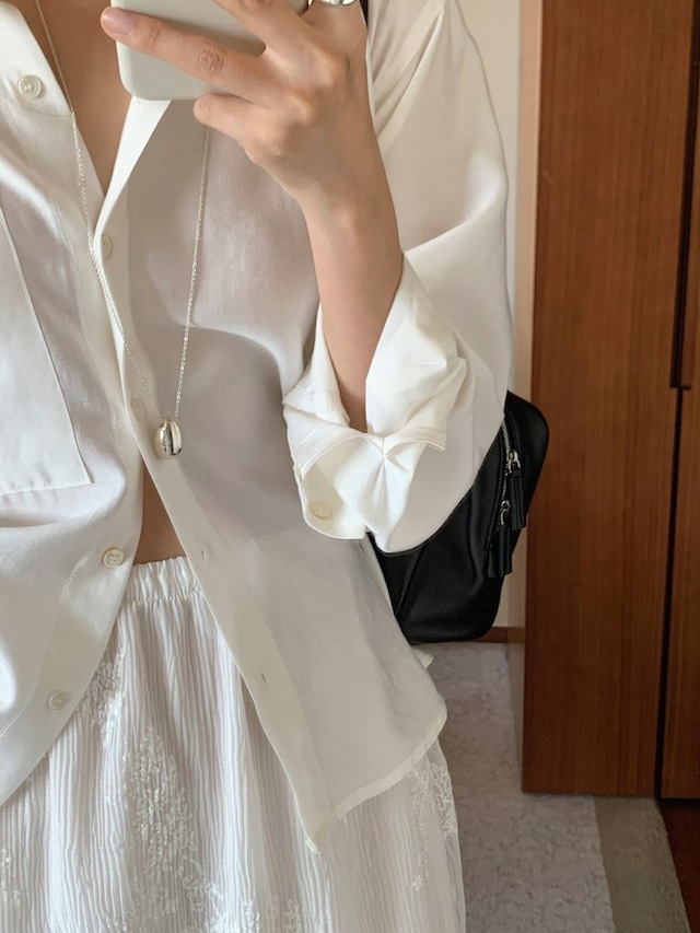 (LITER) ria embroidery chiffon skirt