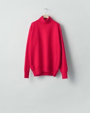 ssstein "EXTRA FINE WOOL KNIT TURTLE NECK LS〔RED〕"
