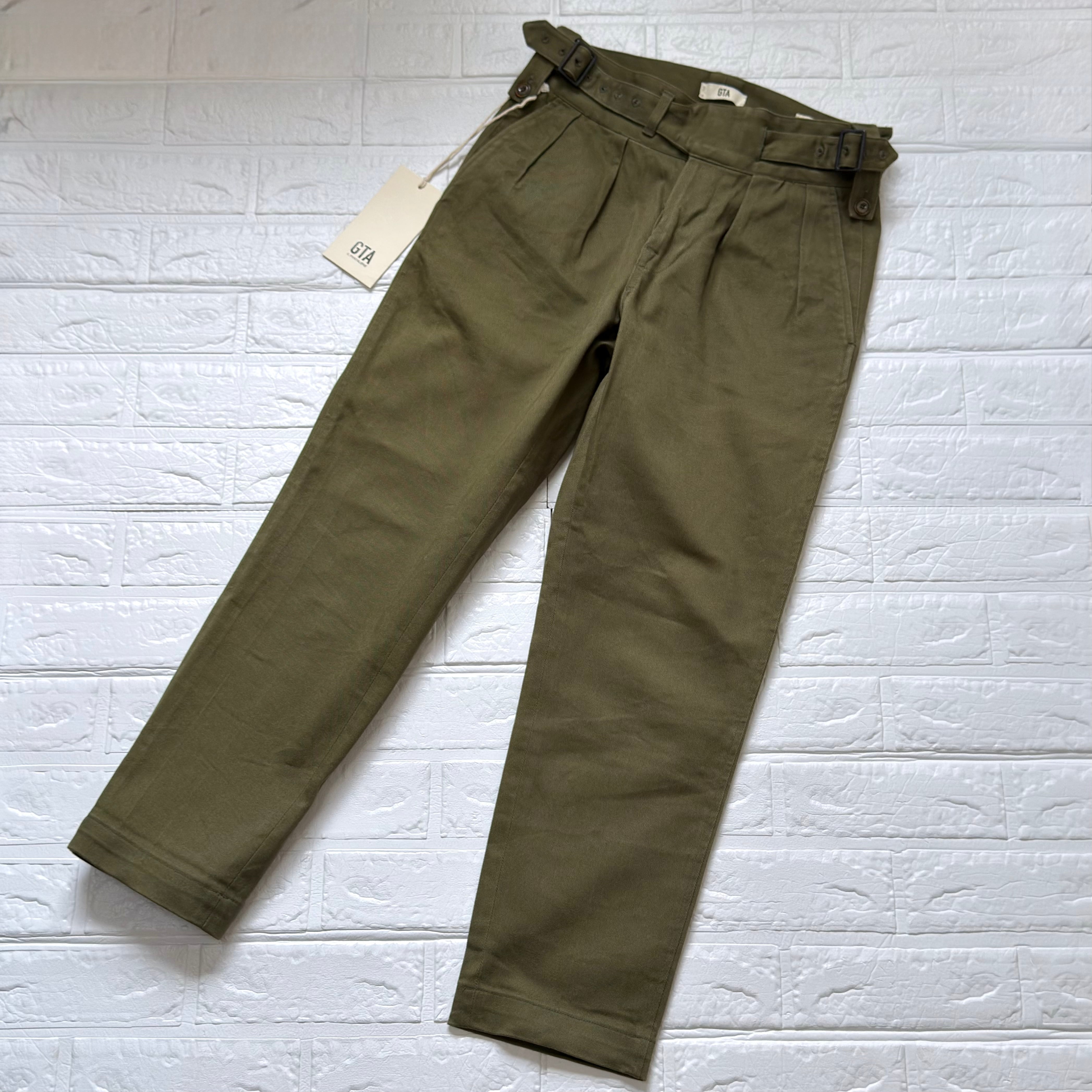 GTA × BEAMS F コットンツイル グルカパンツ カーキグリーン サイズ42