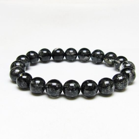 ブラックエレスチャルクォーツ ブレスレット 10mm 一点物 メール便可 111-53854