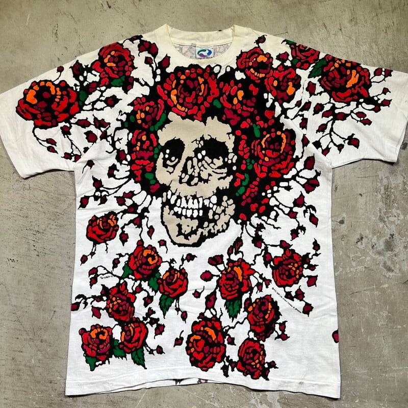 90's GRATEFUL DEAD グレイトフルデッド SKULL&ROSE オールオーバー 