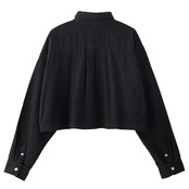 【X-girl】 FACE 2WAY LENGTH L/S SHIRT【エックスガール】