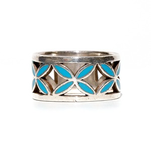 Flower Motif SilverRing  #18.5 (used)