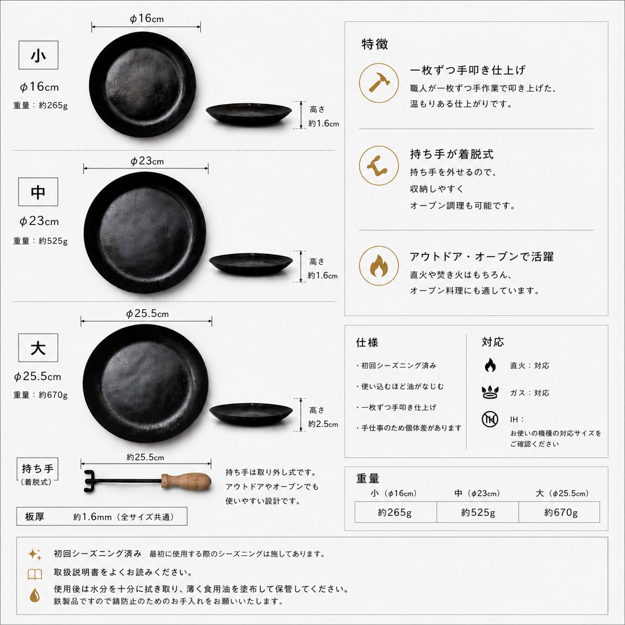 フライパンディッシュ小 | 槙塚鉄工所 ONLINE STORE
