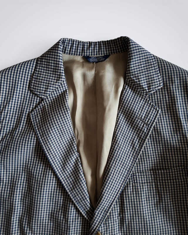 1980s ORVIS GINGHAM CHECK TAILORED JACKET