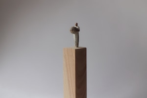 (153)wood figure-mini台付_087
