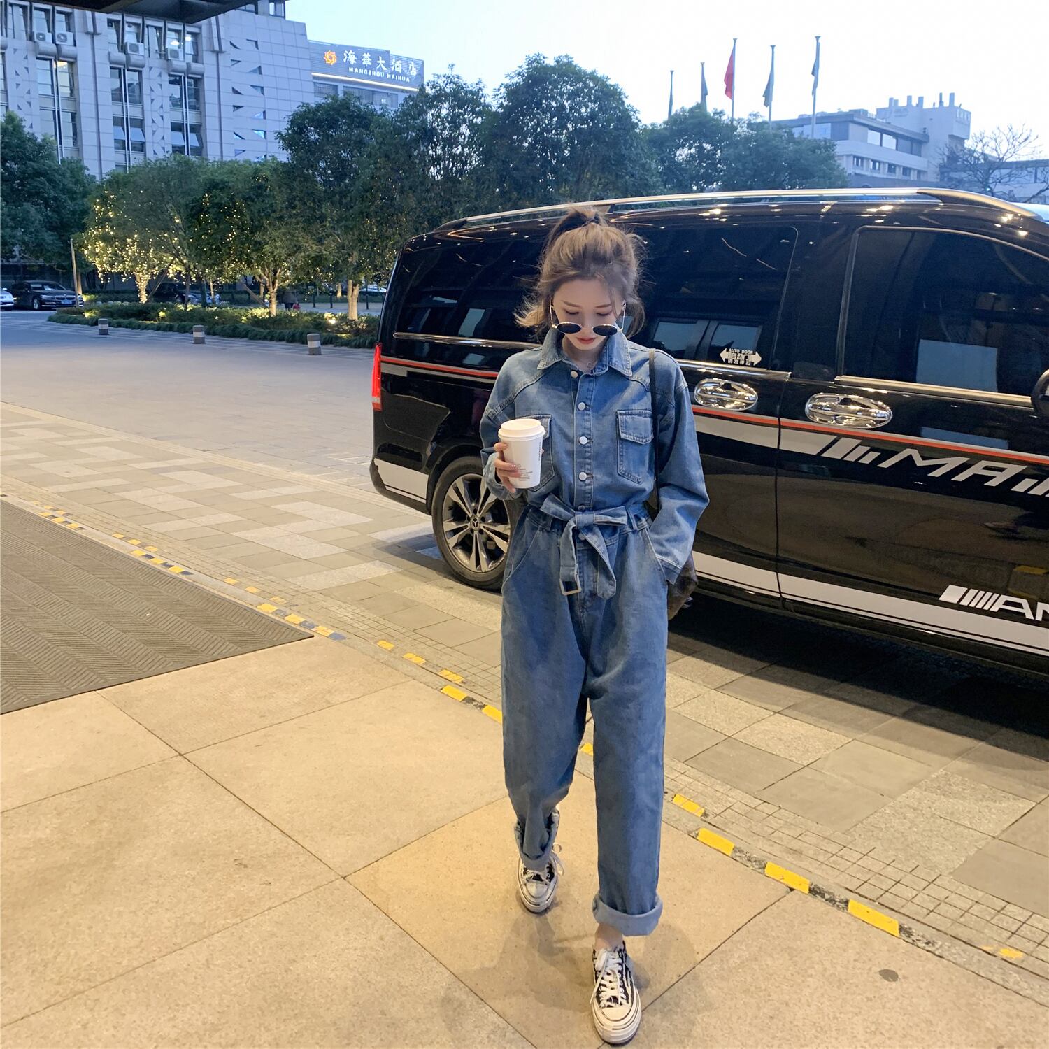 ジャンプスーツ オールインワン スプリングルーズ 春物 6Du_Shop_Women17152691092