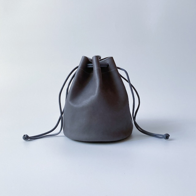 巾着バッグ　Kinchaku bag (grey)