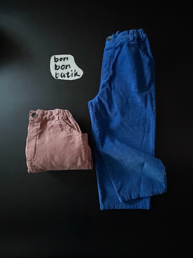 【取寄】bonbon butik|corduroy tams pants|コーデュロイタムスパンツ|XS-JM|kids&jr|26 autumn