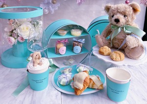 【ブルーハートのムースチーズケーキ付き♡】Ginger Garden tea party  box （BLUE）