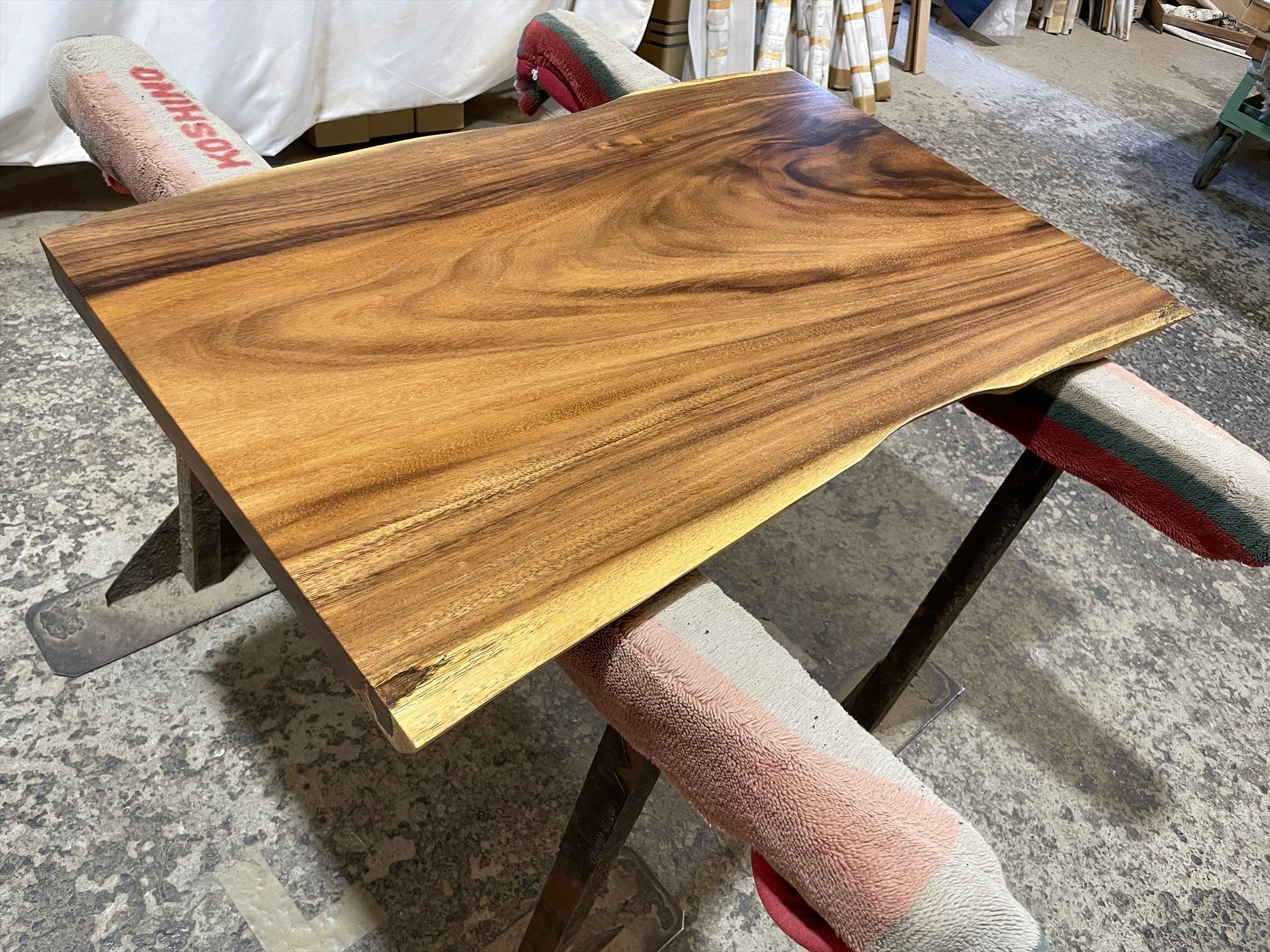 モンキーポッド9114 一枚板無垢 乾燥材 1040x620-490x27mm