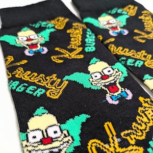 【 crew socks / クルーソックス 】『 The Simpsons / シンプソンズ / クラスティー・ザ・クラウン 』 靴下 / ソックス〚アメリカン雑貨 アメトイ〛
