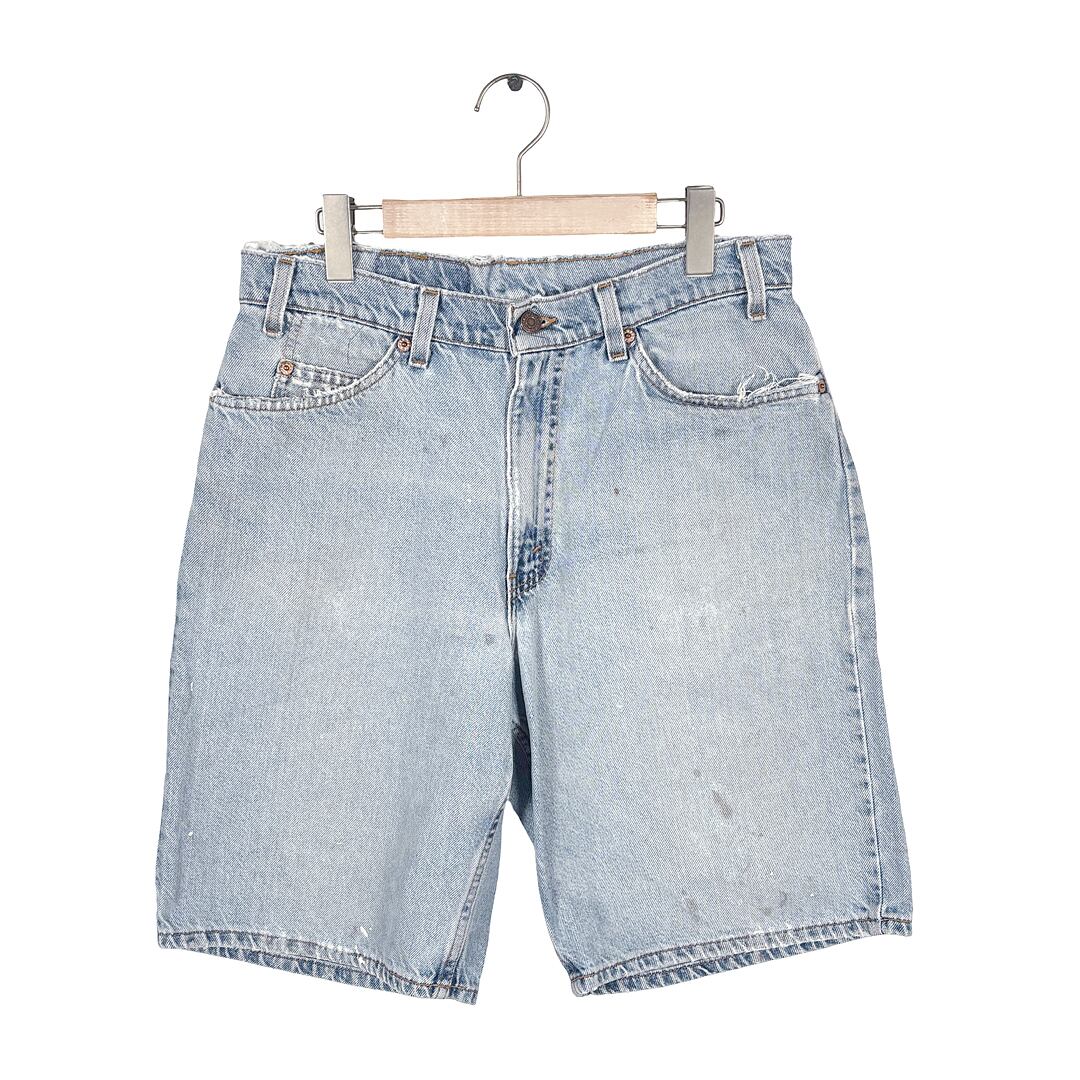 90s リーバイス 560 デニムショーツ バギー ルーズフィット アイスブルー ヴィンテージ ハーフパンツ Levis サイズW32 EA0354