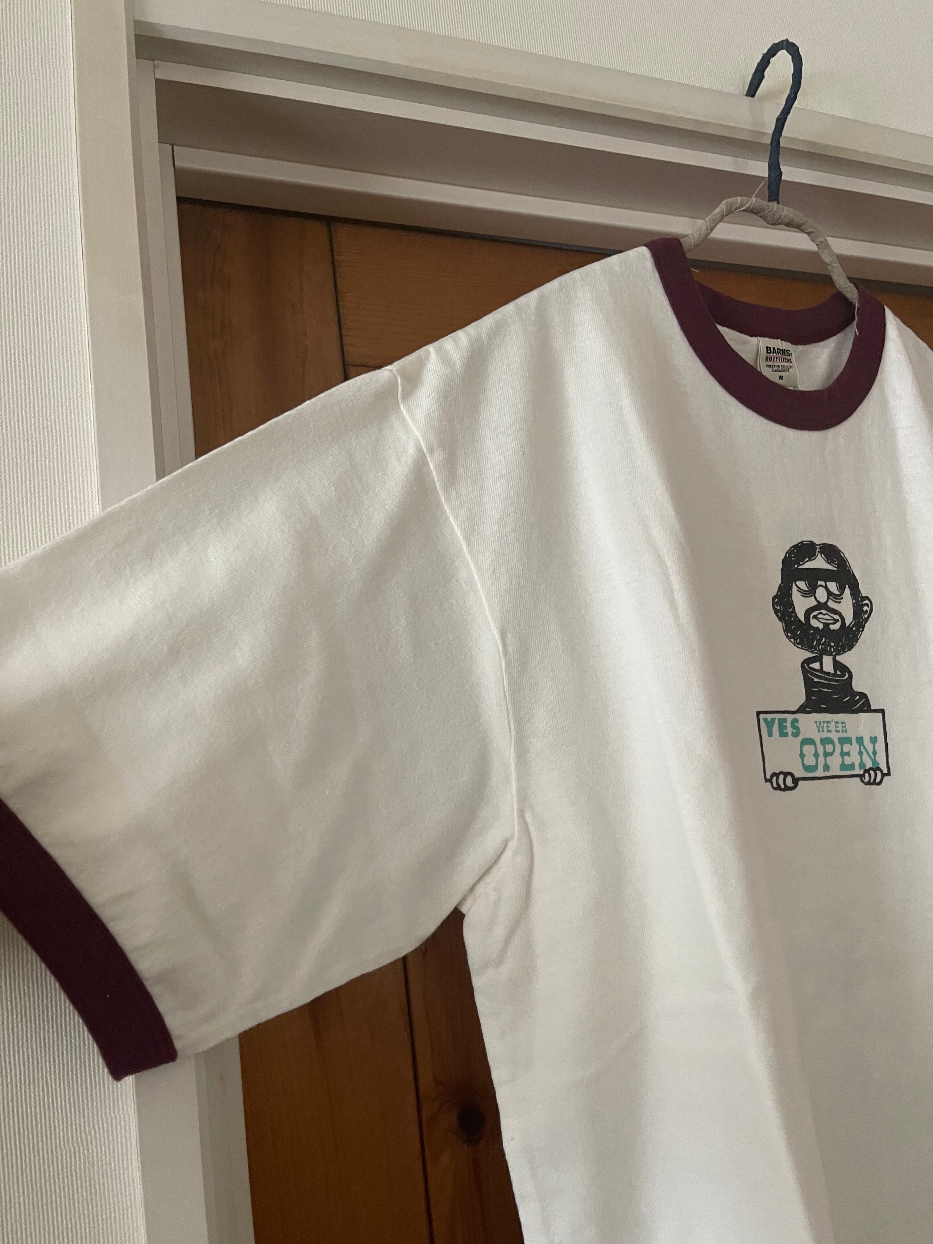 BARNS スラブ リンガープリントTシャツ *髭もじゃおじさん BARNS スラブ リンガープリントTシャツ *髭もじゃおじさん