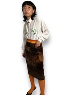 Low rise velour skirt