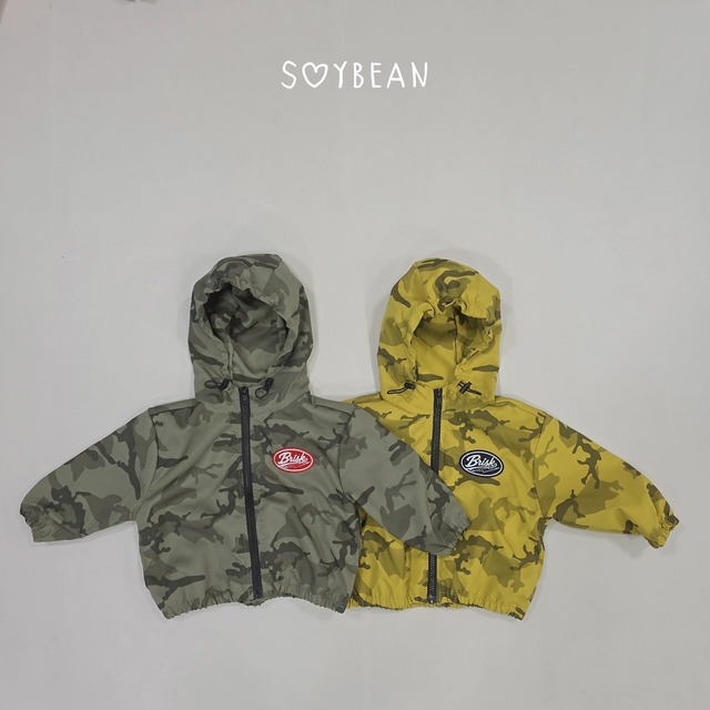 【ﾉﾍﾞﾙﾃｨ＆送料無料】Camo hooded windbreaker / soy bean
