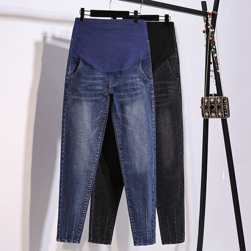 【新作】【送料無料】 7602＃マタニティパンツ春秋ハイウエストジーンズマタニティジーンズベリーサポートパンツ伸縮性ウエストマタニティパンツ ハイウェスト エラスティック スプリング 春物 オータム 秋物 AL expec355728269776