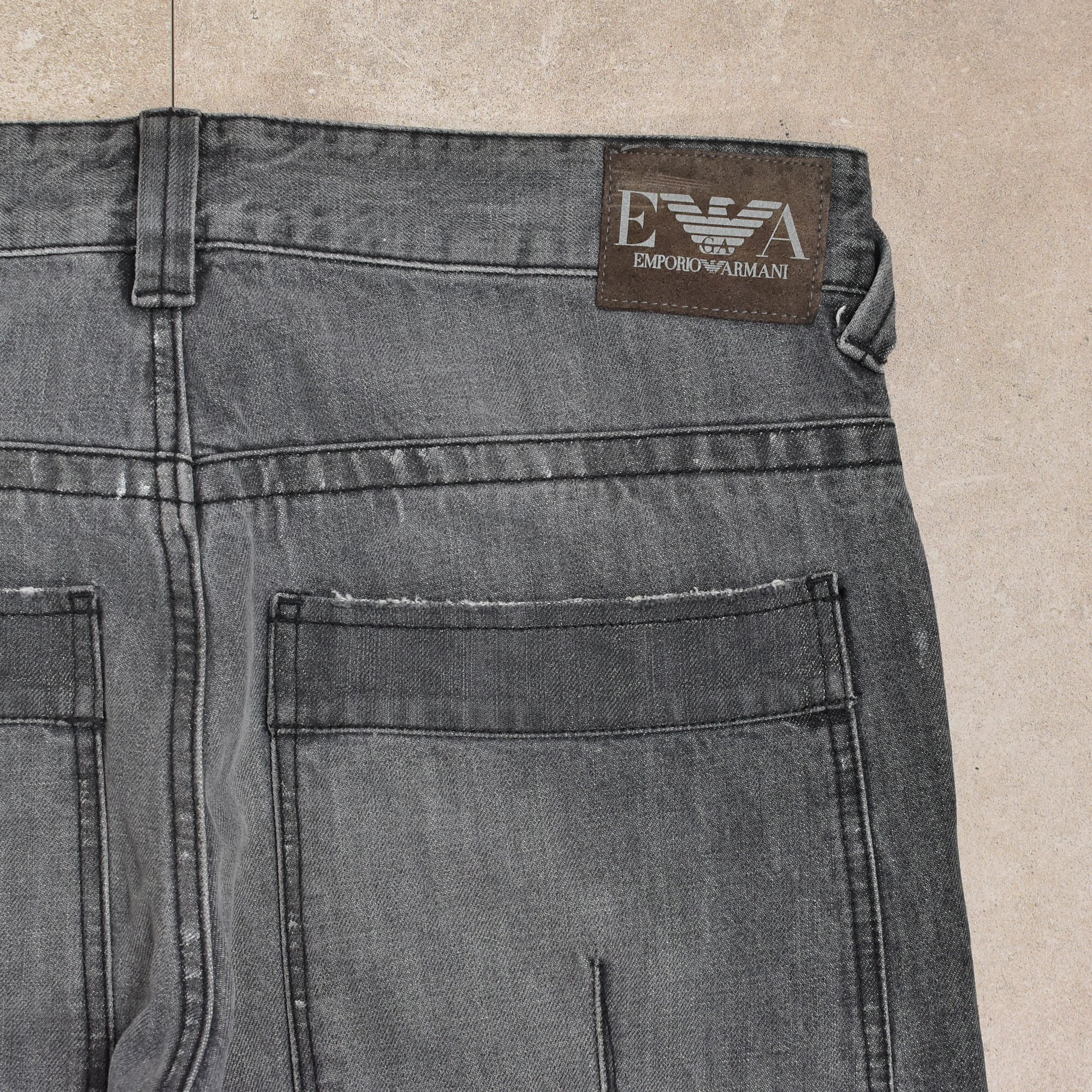 希少】【イタリア製】ARMANI JEANS バギーデニム グレー 色落ち