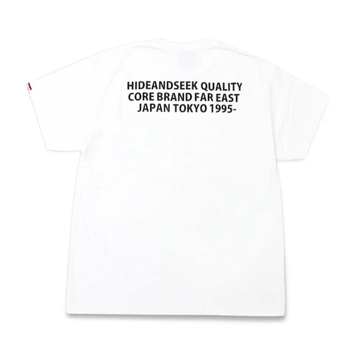 HIDEANDSEEK(ハイドアンドシーク) / Q.C.Logo S/S Tee(23aw)(WHITE)(HT-070623)(Tシャツ)