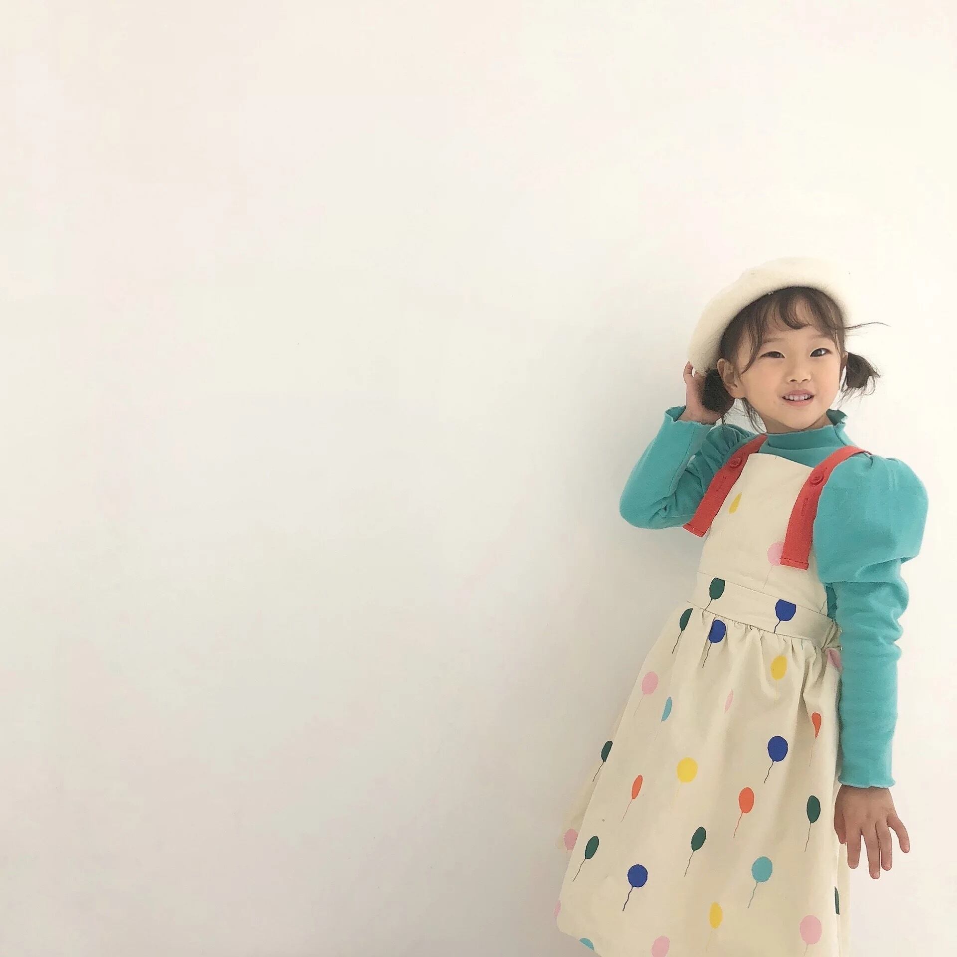 【即納】風船柄のワンピース｜海外子供服｜韓国子供服