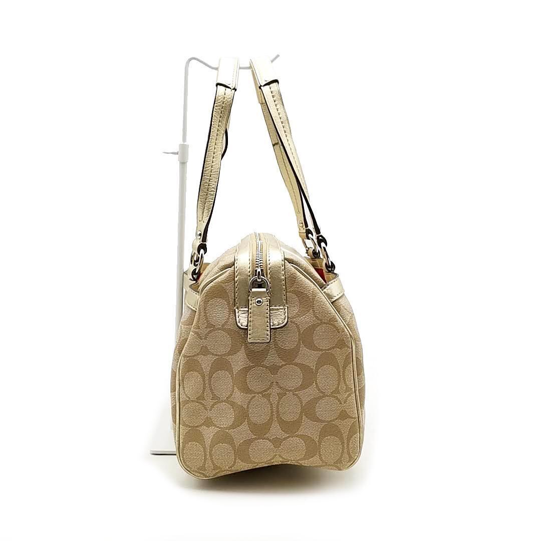 OFF 美品 コーチCOACH ハンドバッグ シグネチャージップ 03-23101007