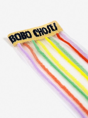 BOBO CHOSES / Stripes transparent short socks