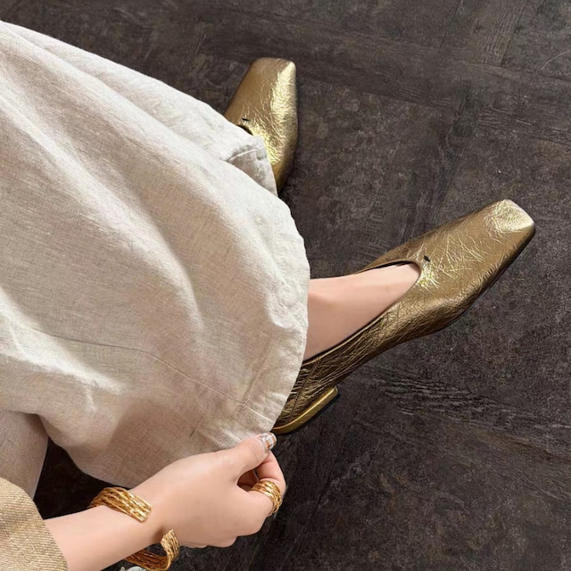 square-toe flat shoes 10969