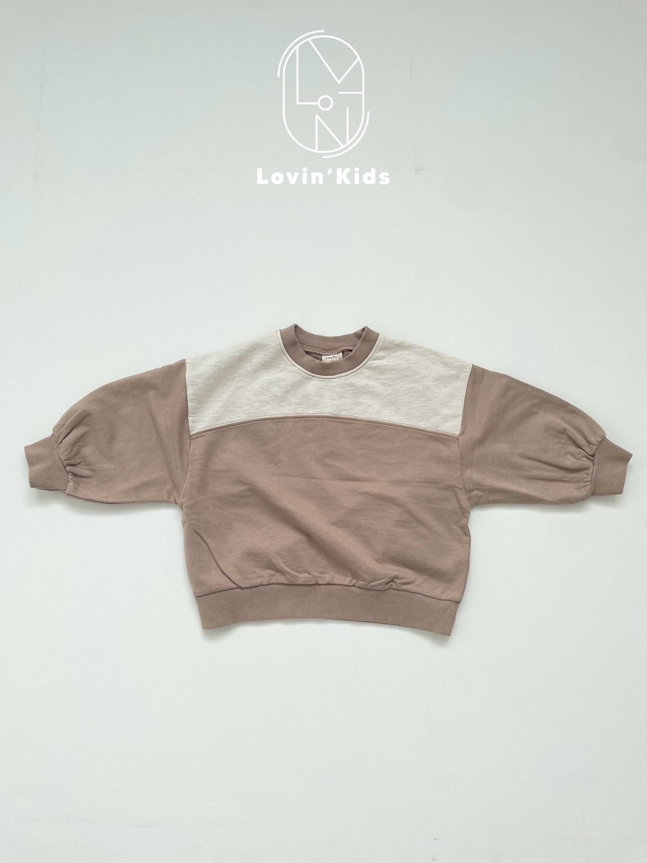 【Lovin'】ホットチョコスウェット 80〜130cm ベージュ/オートミール 241026 - 4