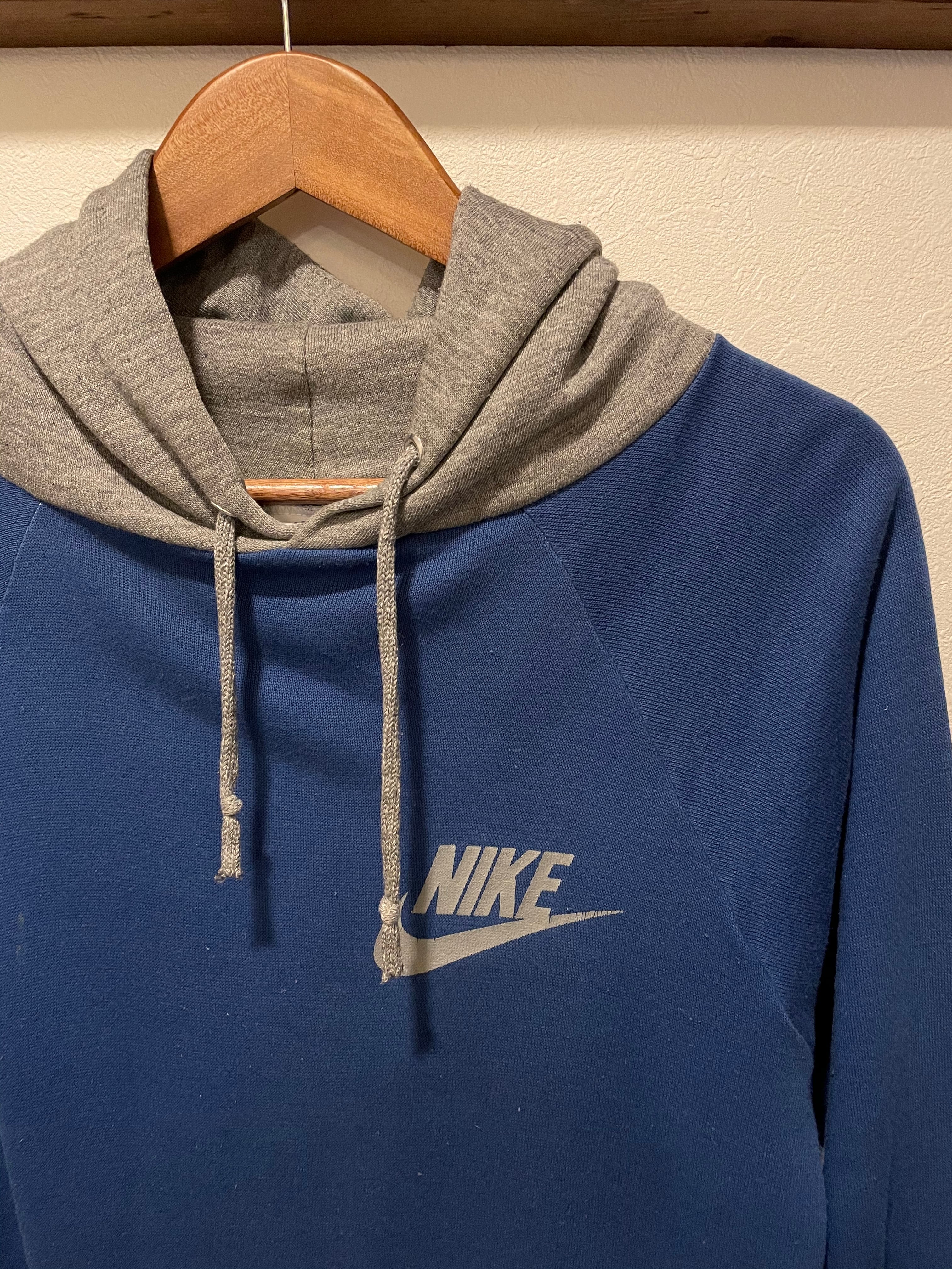 70年代 vintage NIKE ナイキ ツートン スウェット パーカー オレンジ ...