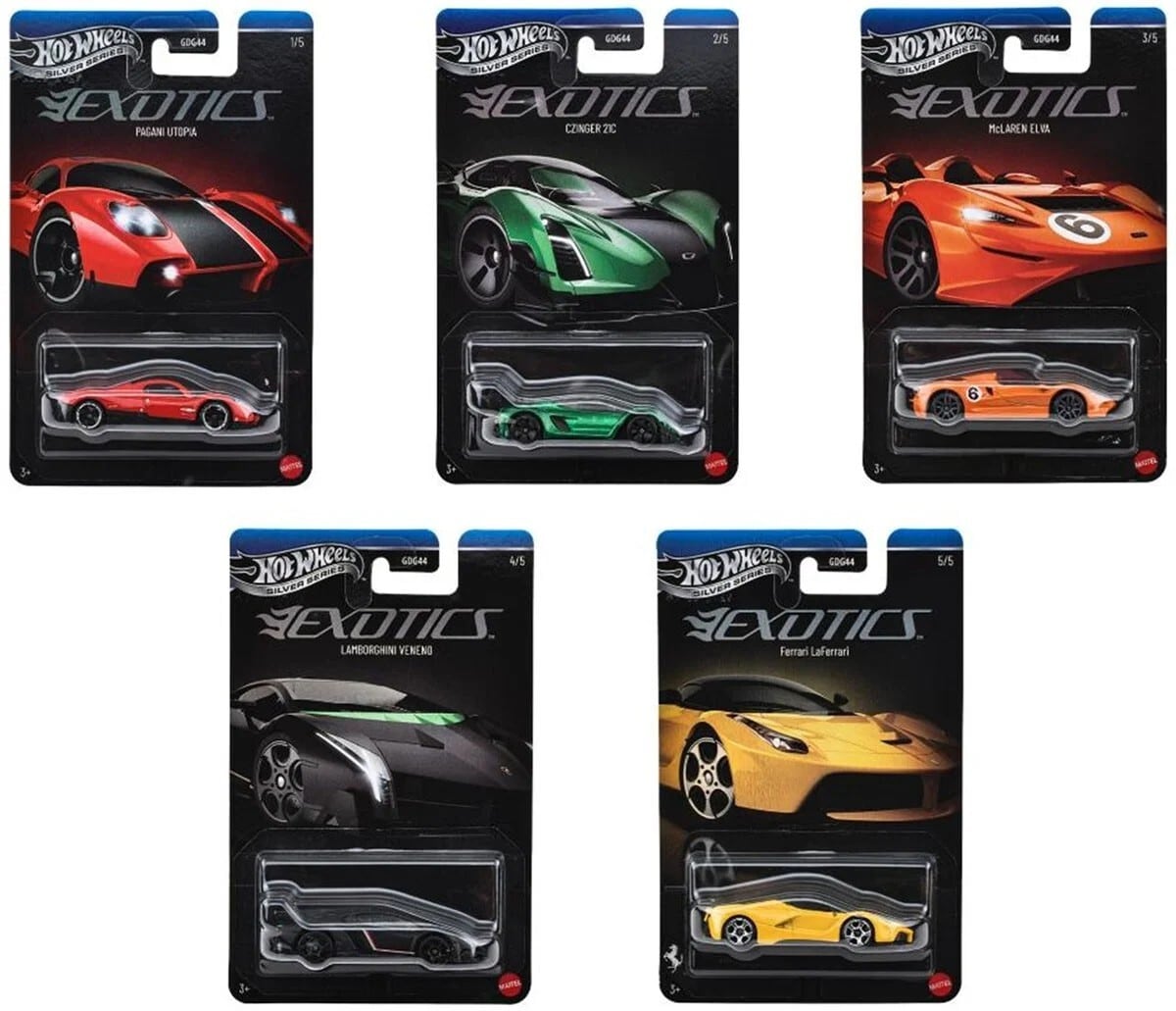 Hot Wheels ホットウィール テーマオートモーティブ パガーニ ジンガー マクラーレン ランボルギーニ ヴェネーノ フェラーリ 5台セット