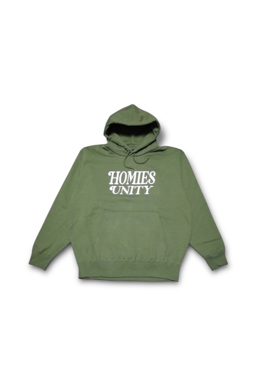 BRAND NAME  EMBOIDERY HOODIE  (khaki)
