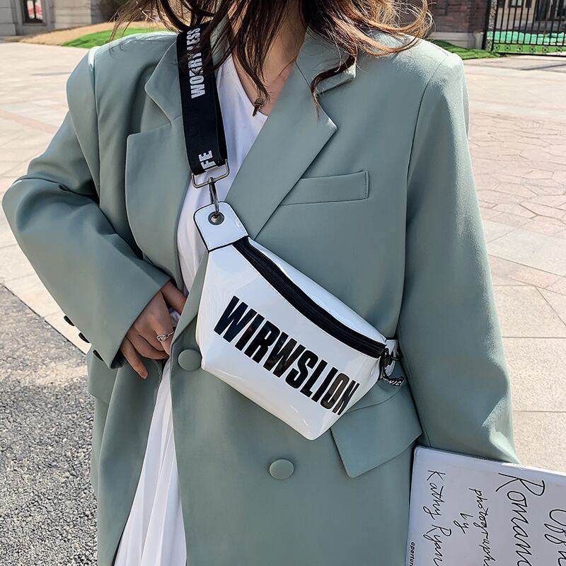 テクスチャスモールバッグ女性2020春と夏の新しい波のファッションウエストバッグワイルドインズワイドショルダーストラップクロスボディバッグ Tiancai_Wing_Bag2373001