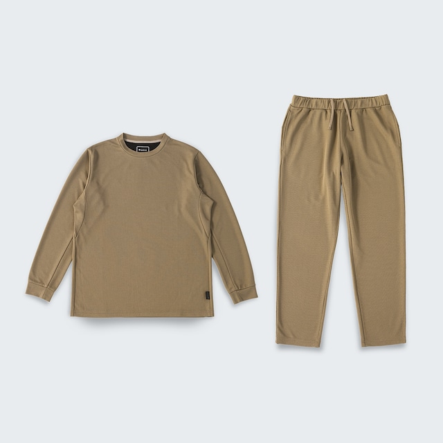 Relaxing Mesh リカバリーロングスリーブ・ロングパンツセット <モカ> Relaxing Mesh リカバリーロングスリーブ・ロングパンツセット <モカ>