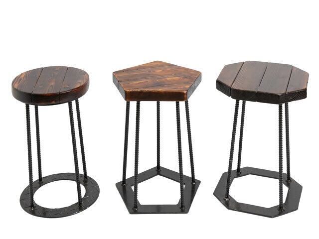 インダストリアルなアイアンスツール【丸型】 | cocoraft―ココラフト―